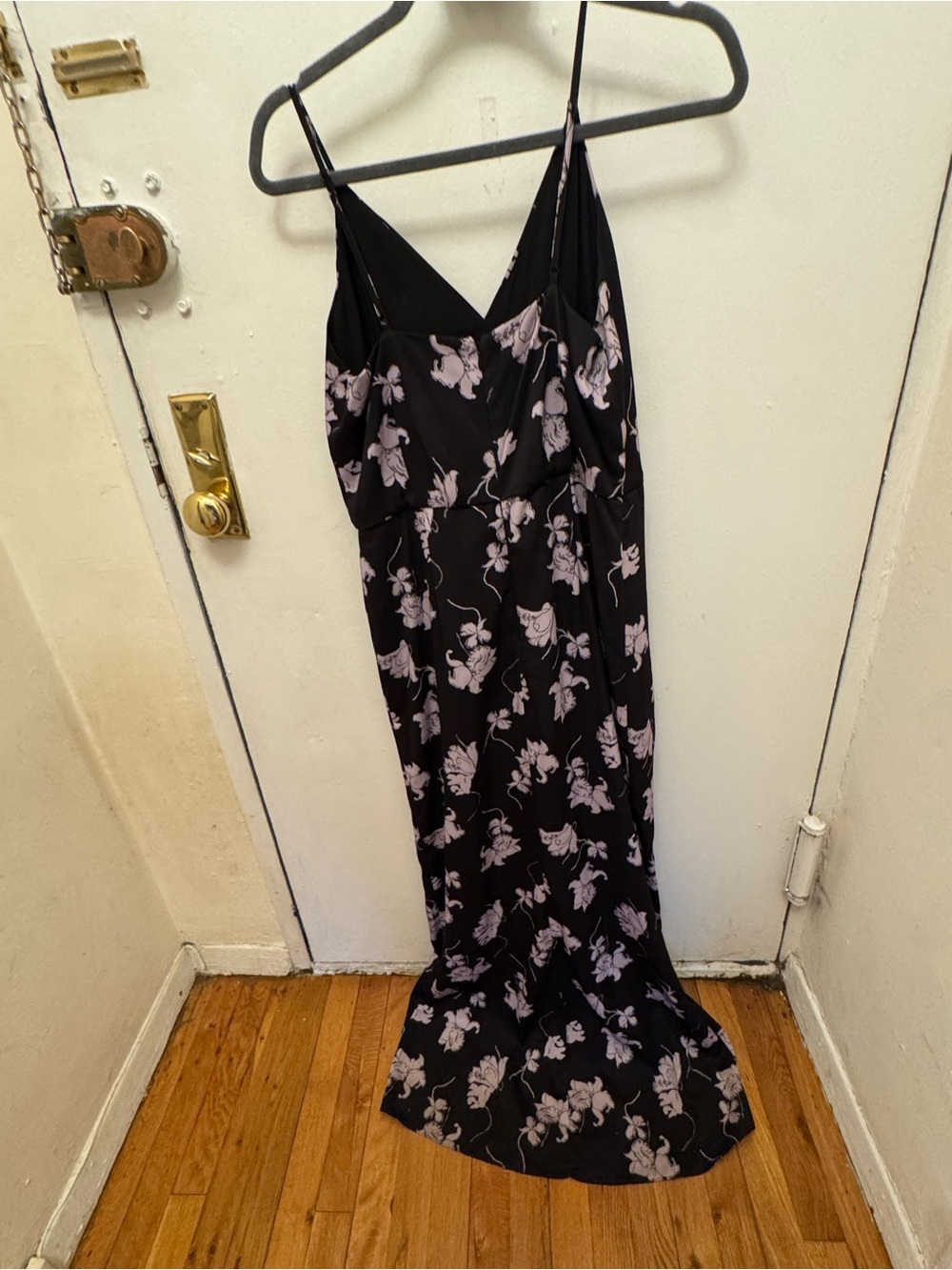 Chelsea28 Black Maxi Dress with Lavender Floral Print - Picture 4 of 6